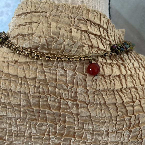 Heidi Daus Vintage Fantasy in Flight Dragonfly Collar Necklace and Earring Set - Picture 8 of 12